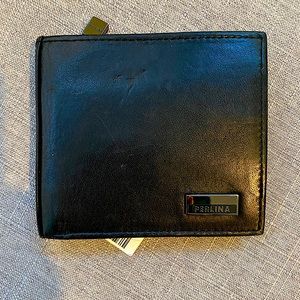 Perlina Zip Around Black Leather Wallet
